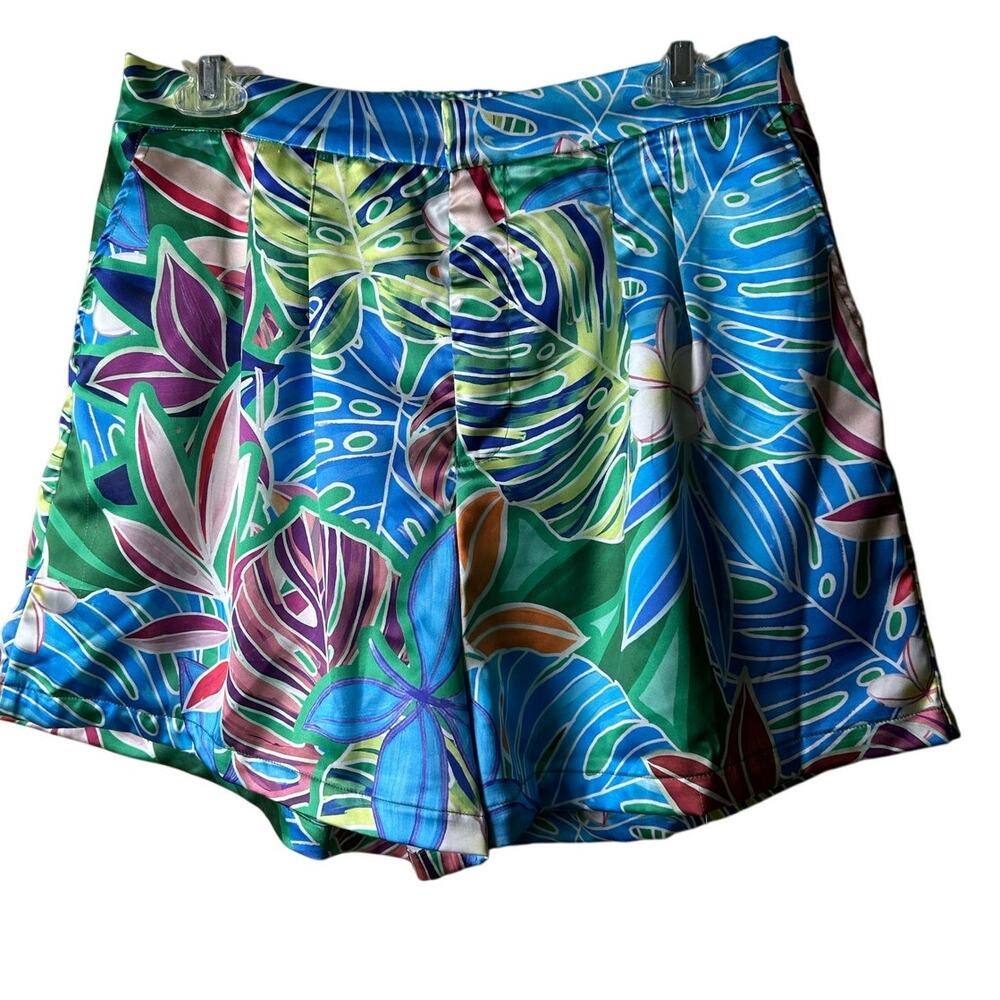 Ciebon Shorts Silky Tropical Print Size L